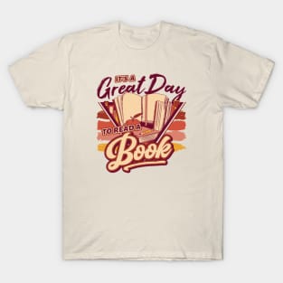 Retro It's a Great Day to Read a Book // 90s Style Book Lover T-Shirt